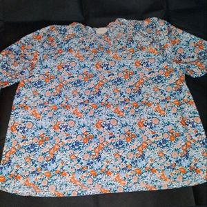 Melloday floral 2X plus size blouse